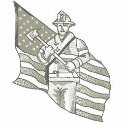 Firefighting Embroidery Design 7